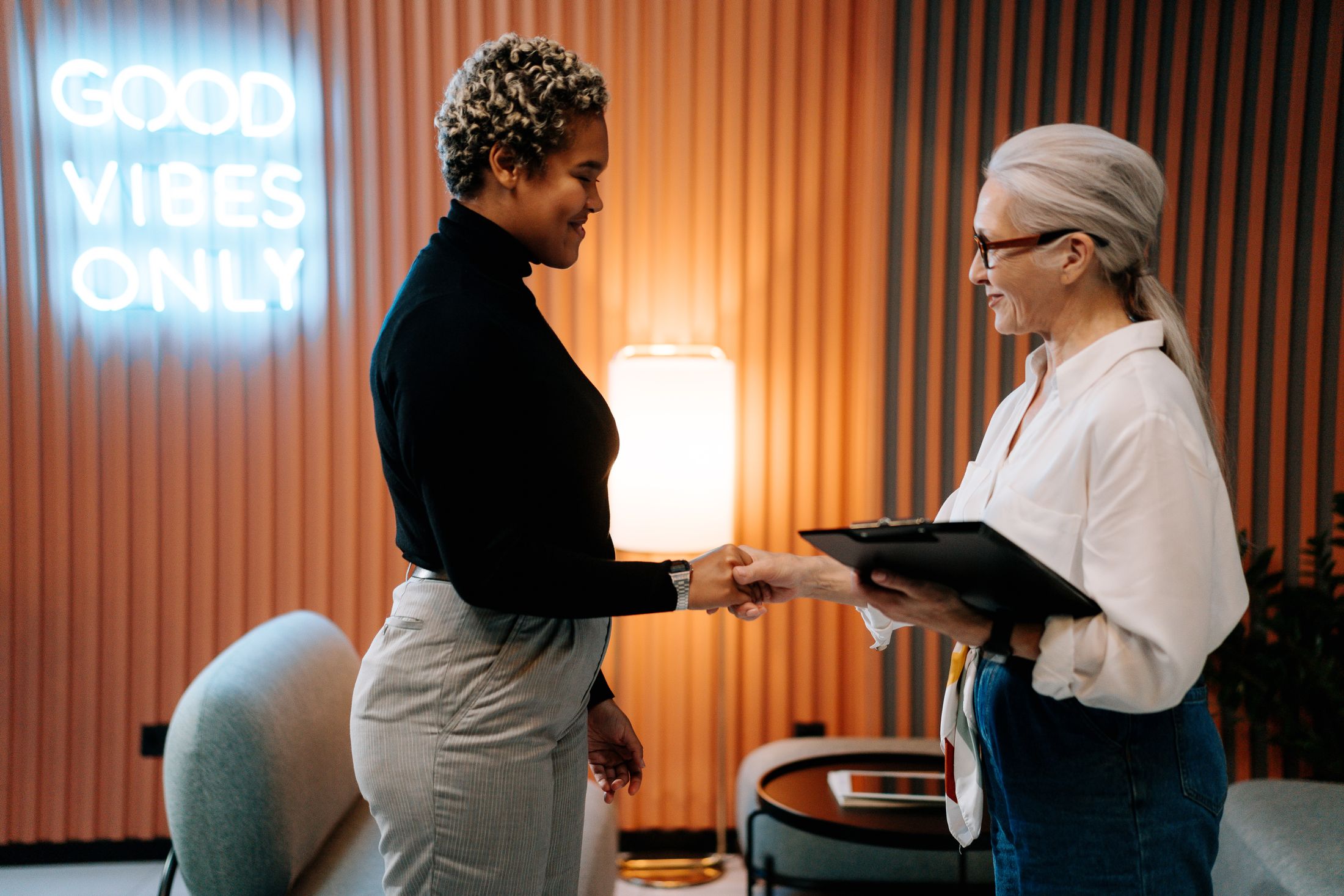 Recruitment specialists interviewing a professional candidate
