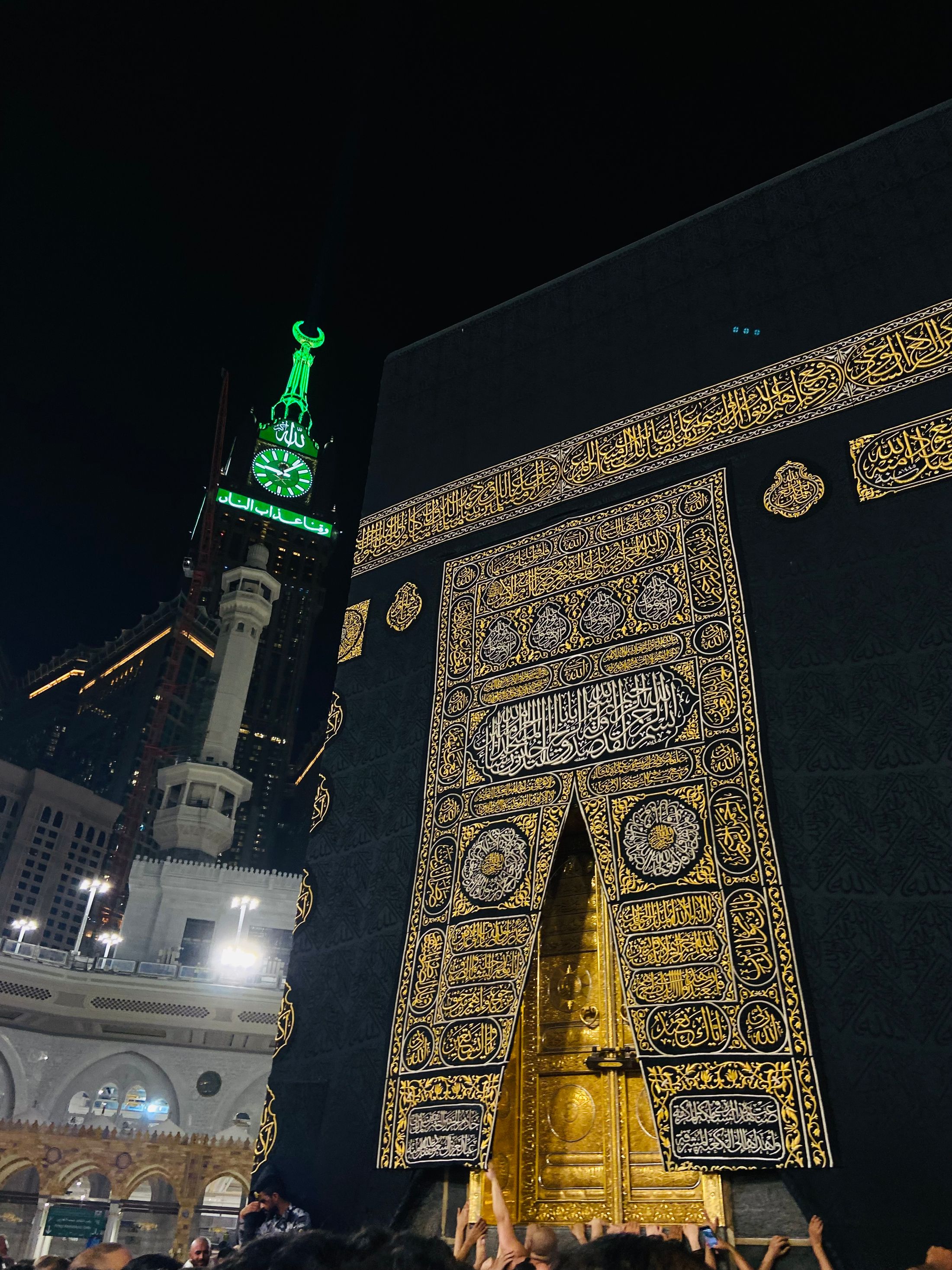 Holy Kaaba illuminated for an Umrah journey